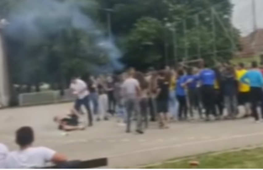 VIDEO: Uhapšen otac koji je šutirao sina na proslavi mature