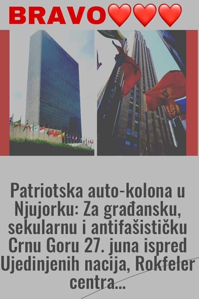 Patriotska auto-kolona 27. juna i u Njujorku