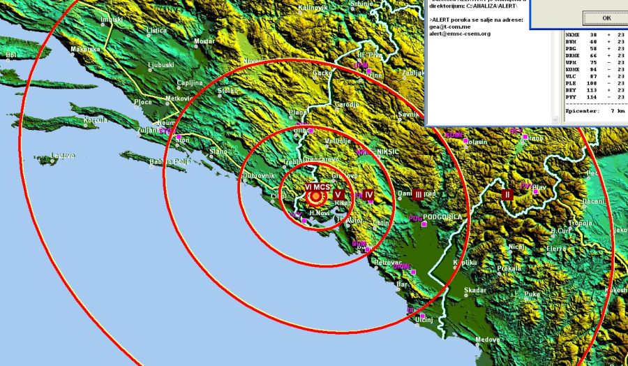 JAK I KRATAK: Zemljotres jačine 4.3 po Rihteru pogodio Crnu Goru, osjetio se u Dubrovniku i Bosni i Hercegovini, građani uznemireni