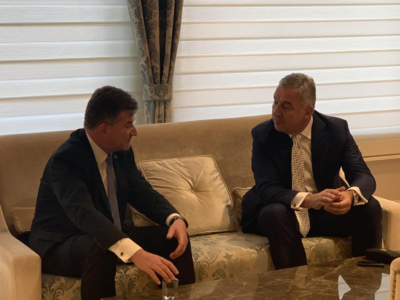 Đukanović i Lajčak razmijenili mišljenja o aktuelnim trendovima na Zapadnom Balkanu