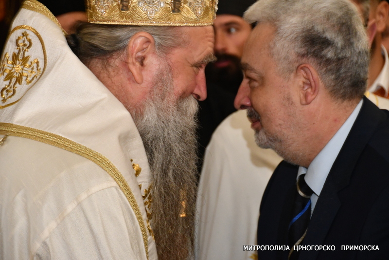 Krivokapić dočekao Joanikija i Metodija u Cetinjskom manastiru
