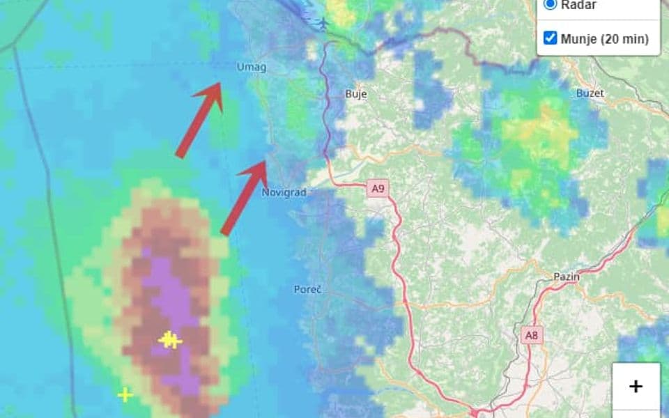VIDEO: Nevrijeme u Hrvatskoj, grmljavina i jaki pljuskovi