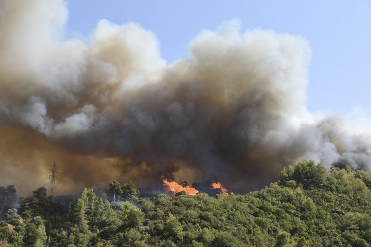Bukti požar na Peloponezu, vanredne mjere protiv ekstremnih vrućina
