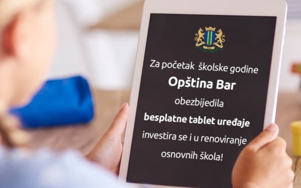 Besplatni tablet uređaji za prvake u Baru