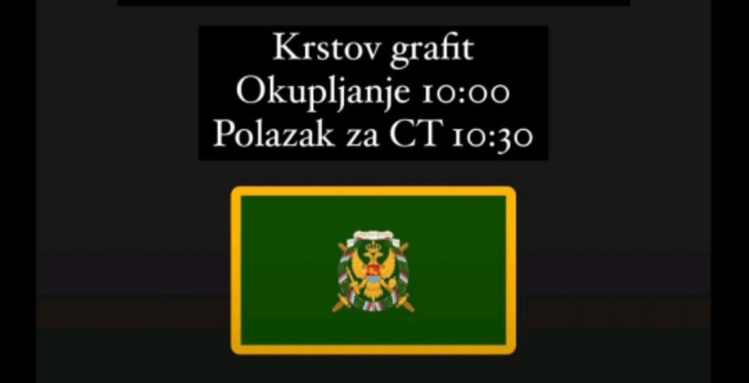 PUT CETINJA: Podgoričani se okupljaju u nedjelju kod Krstovog murala