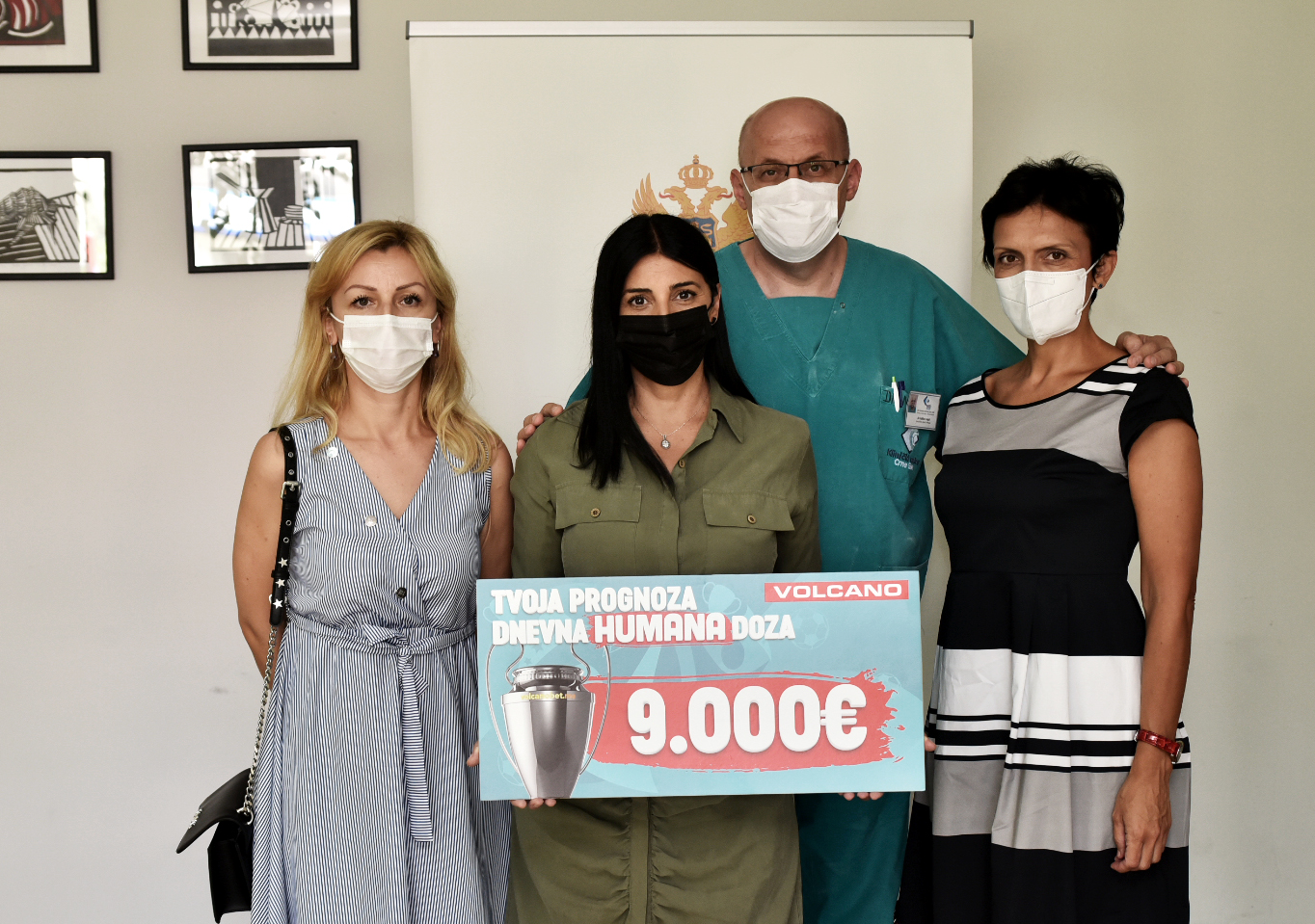 Kompanija „Vezuv-Volcano“ Institutu za bolesti djece, OB Bijelo Polje i OB Danilo I donirala po 3000 eura