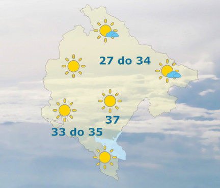 Sjutra toplo, do 38 stepeni