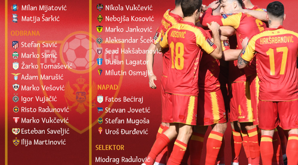 Ovo je spisak sokola za septembarske izazove u kvalifikacijama za Mundijal