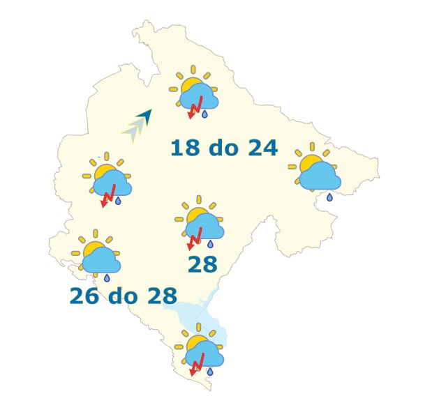 Danas povremeno kiša