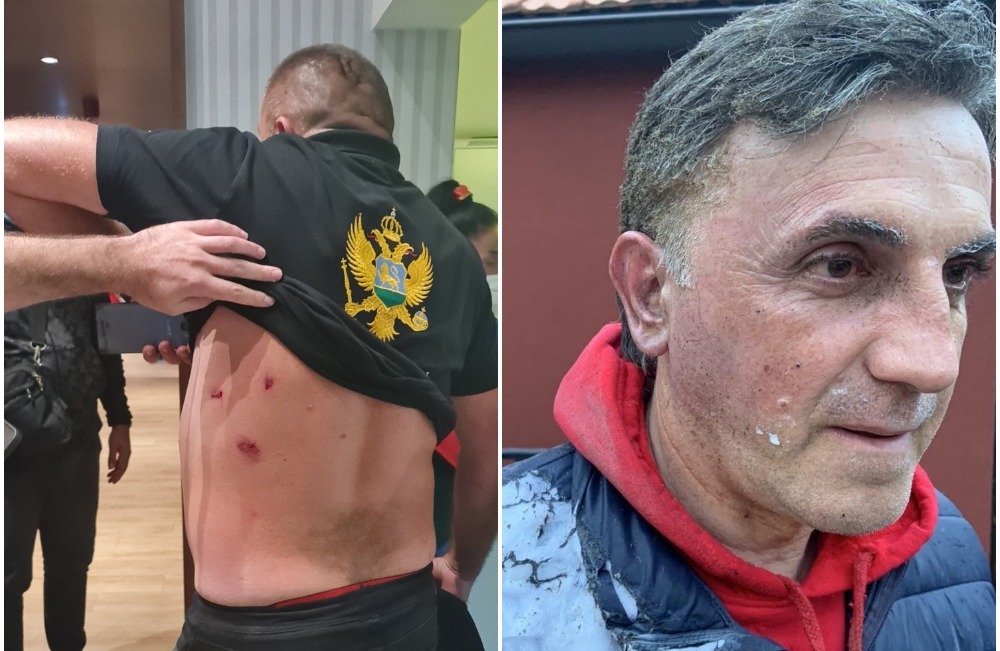 Član Savjeta razgovara sa povrijeđenim demonstrantima