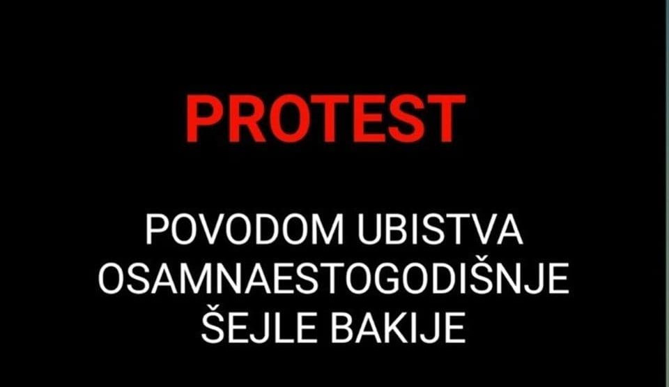 Protest u Tuzima povodom ubistva Šejle Bakije