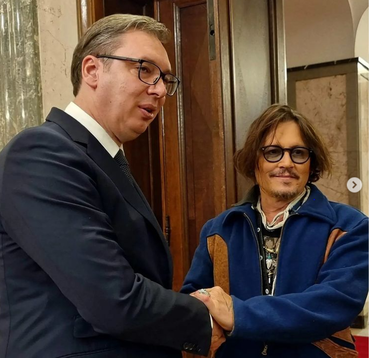 Džoni Dep na prijemu kod Vučića (VIDEO)
