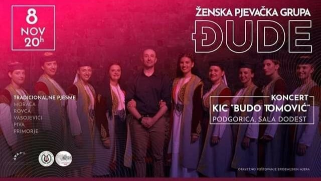 Ženska pjevačka grupa „Đude“ 8.novembra u KIC-u