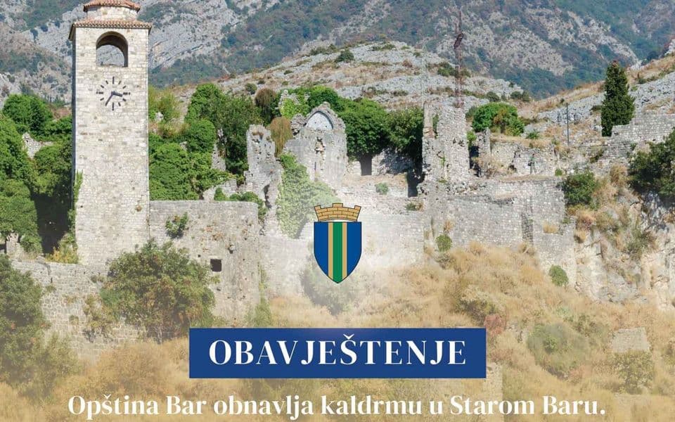 Opština obnavlja kaldrmu u Starom Baru, vrijednost radova 500.000 eura