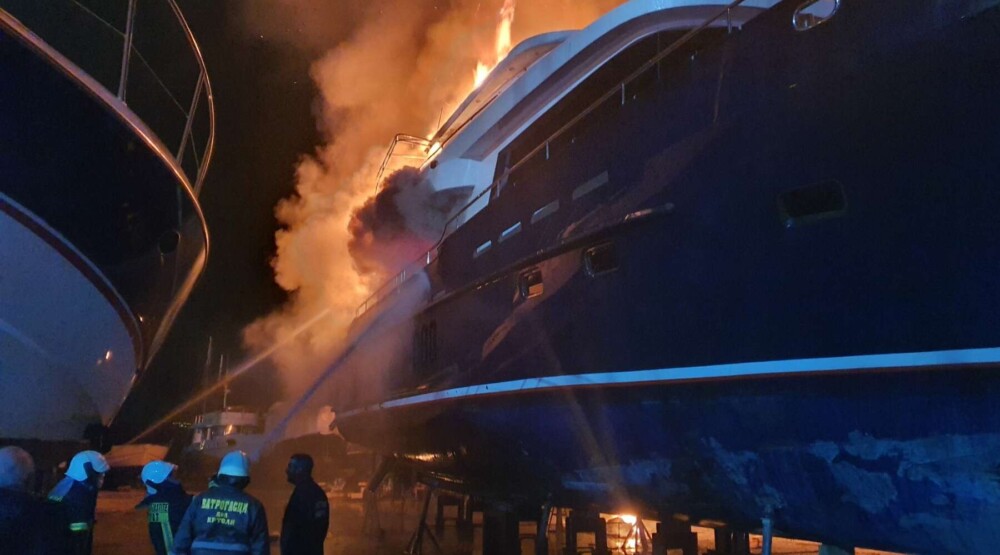 Požar u marini u Tivtu: Gore jahte
