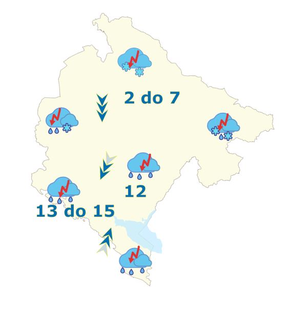 Sjutra oblačno sa kišom, do 15 stepeni