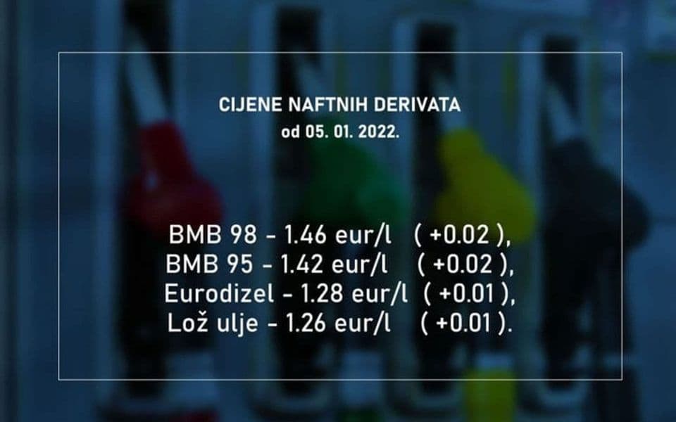 Od ponoći skuplje sve vrste goriva
