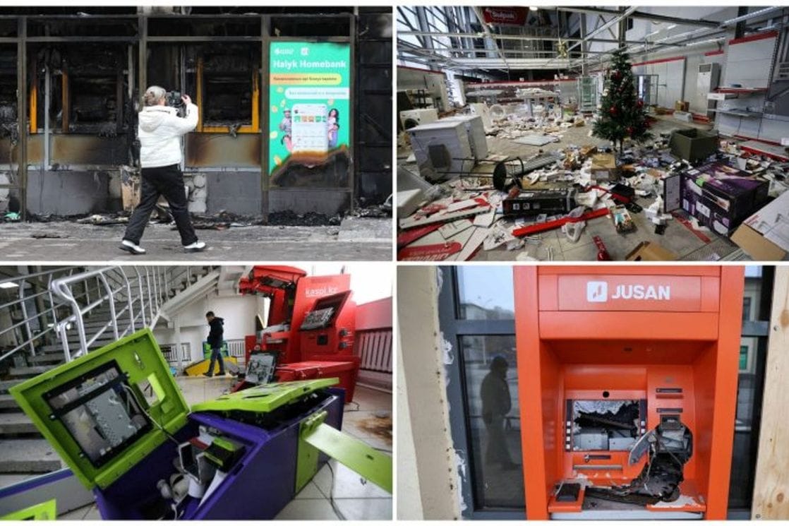 Apokaliptične scene u Almatiju: Spaljena vozila, opljačkane radnje, uništen trg