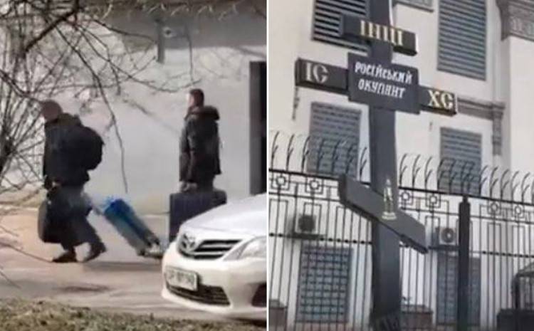 VIDEO: U toku evakuacija Rusa iz Kijeva, skinuli zastavu sa ambasade
