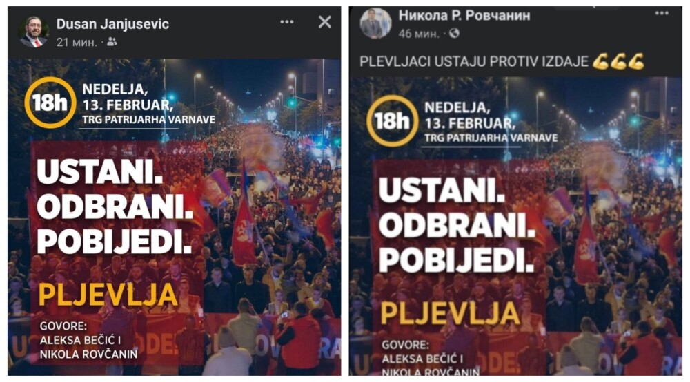 Direktor Elektroprivrede drži govor na protestu za odbranu izborne volje