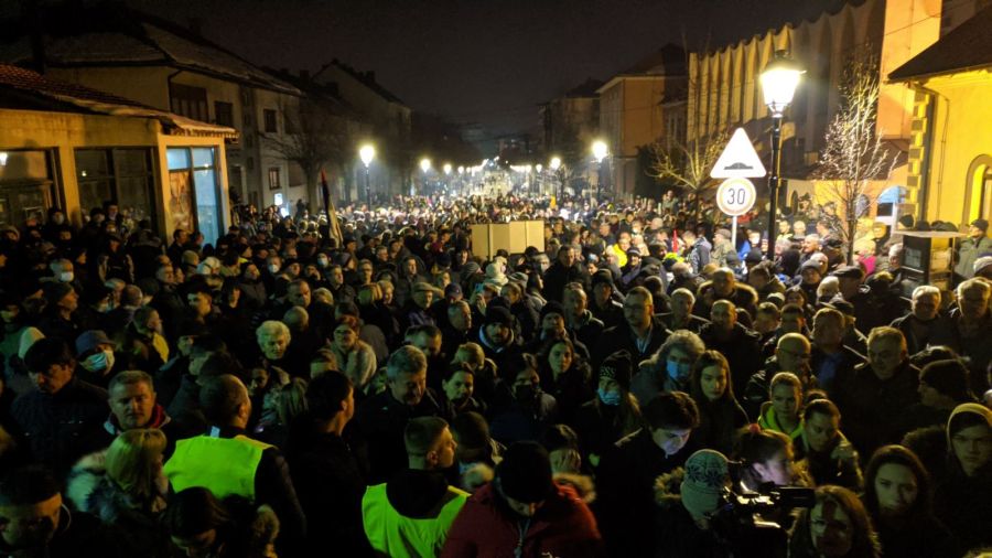 Protest u Pljevljima; Bečić: Nećemo stati, branićemo volju naroda