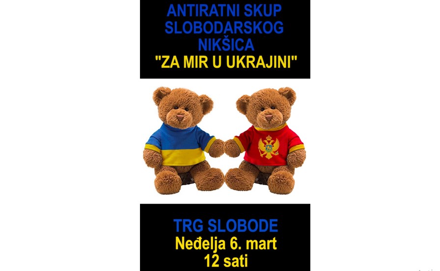 Antiratni skup u Nikšiću