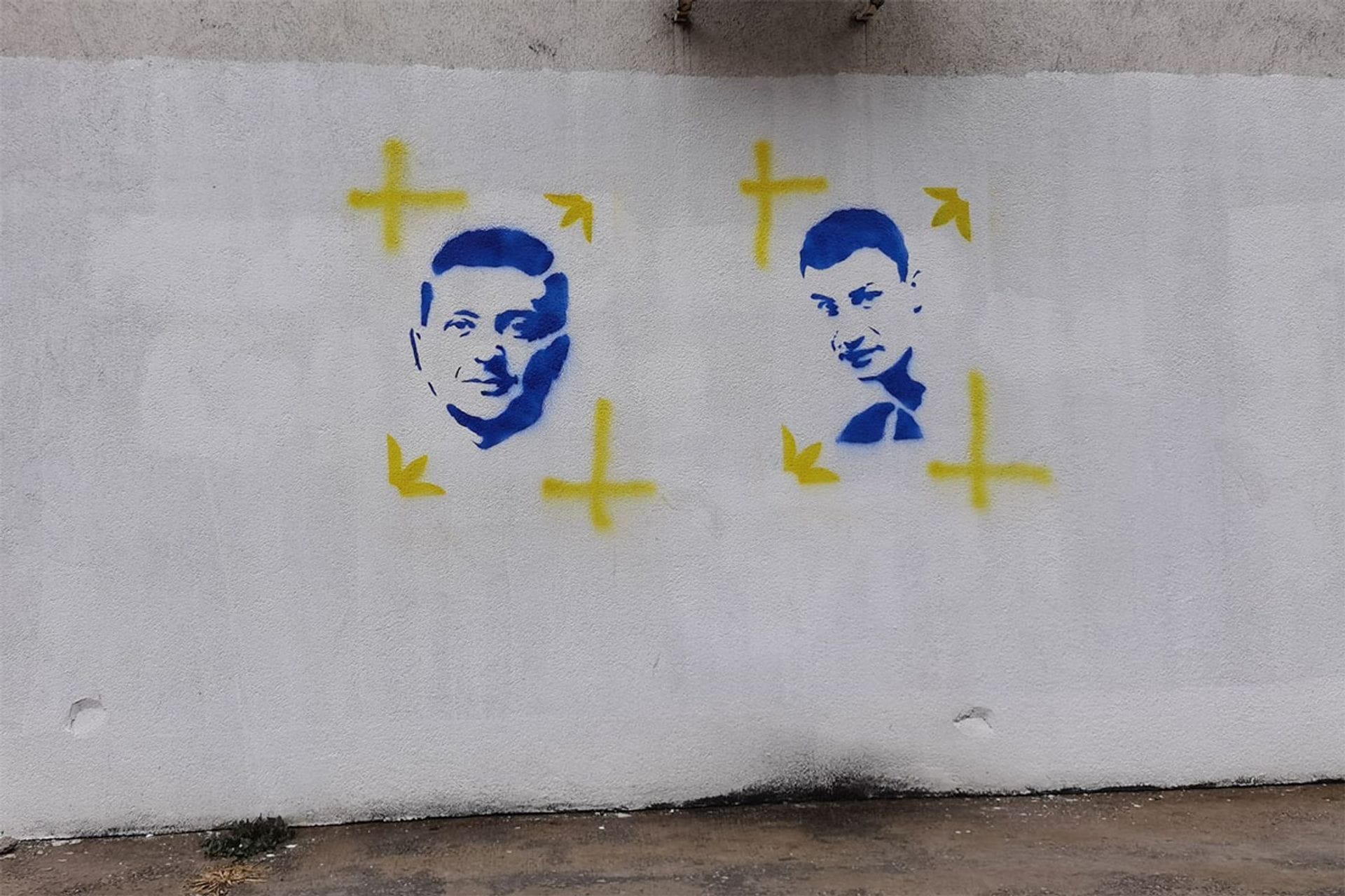 Grafiti Zelenskog i Klička na podgoričkim fasadama