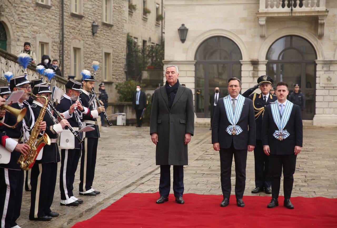 VIDEO, FOTO: Đukanović u zvaničnoj posjeti San Marinu