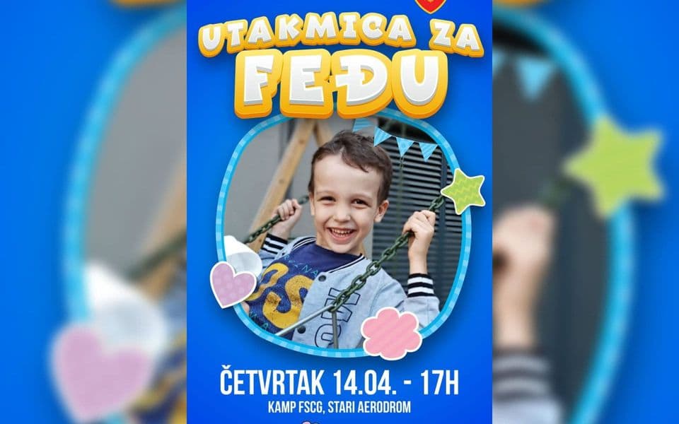 Sjutra na Kampu FSCG utakmica za Feđu i sve kojima je potrebna pomoć
