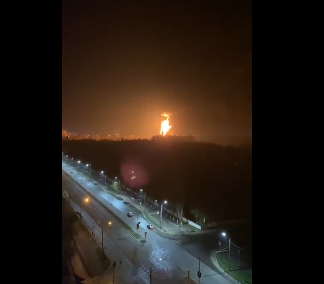 Gori veliko skladište goriva blizu ukrajinske granice