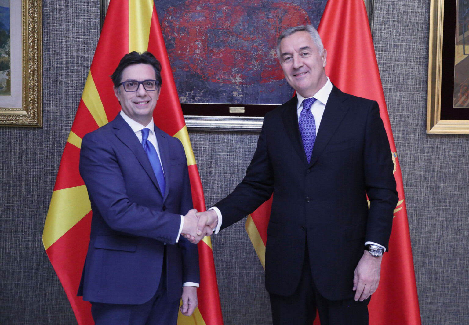 Đukanović priredio svečanu večeru u čast Pendarovskog