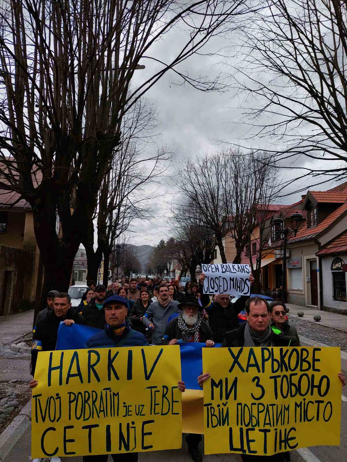 Cetinje danas šetalo za Harkov: Grad pobratim je uz tebe!