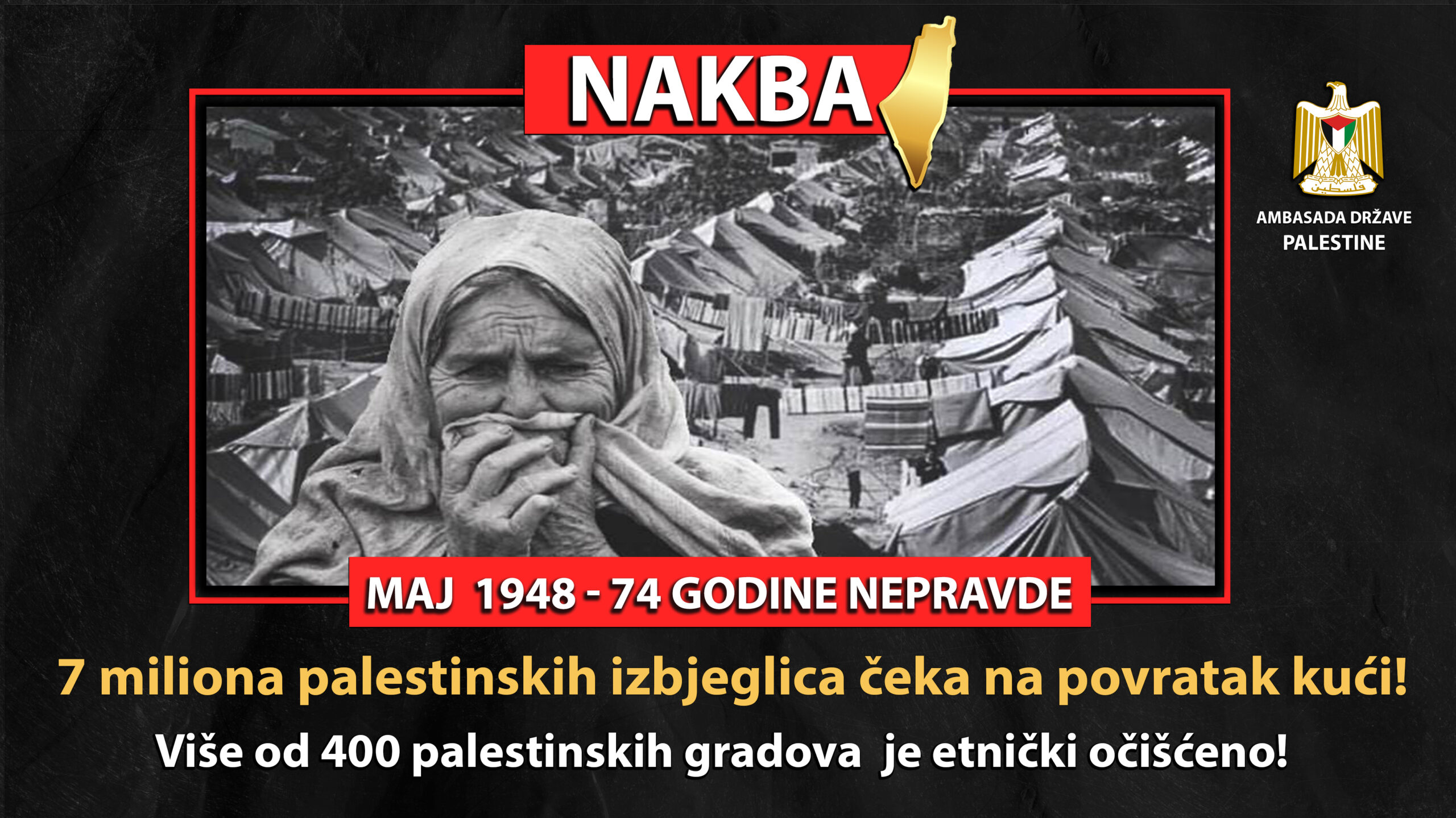 Ambasada Palestine: Nakba je u toku