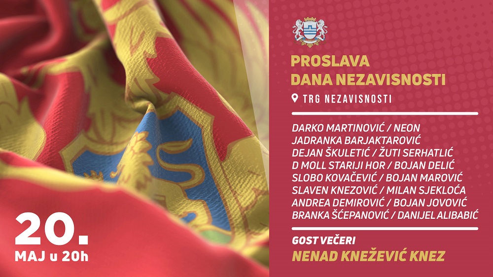 U Podgorici večeras proslava Dana nezavisnosti