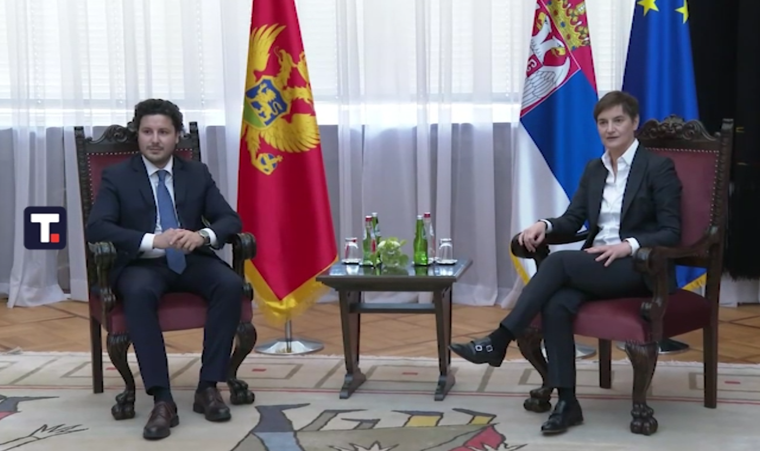 Abazović i Brnabić: Podići odnose Crne Gore i Srbije na najviši nivo