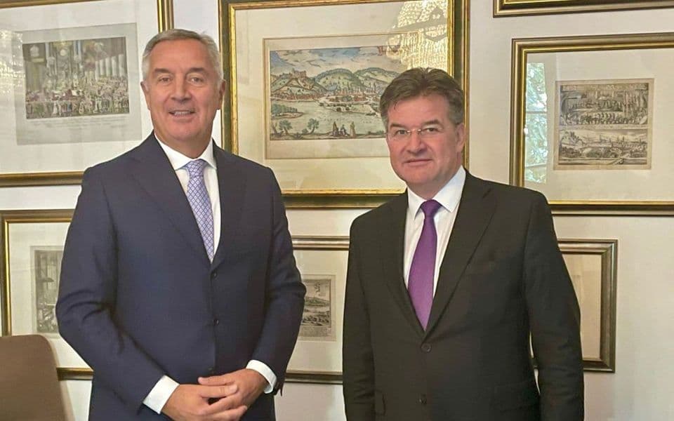 Lajčak sa Đukanovićem: Nastavljamo razgovor o situaciji u Crnoj Gori i na Zapadnom Balkanu