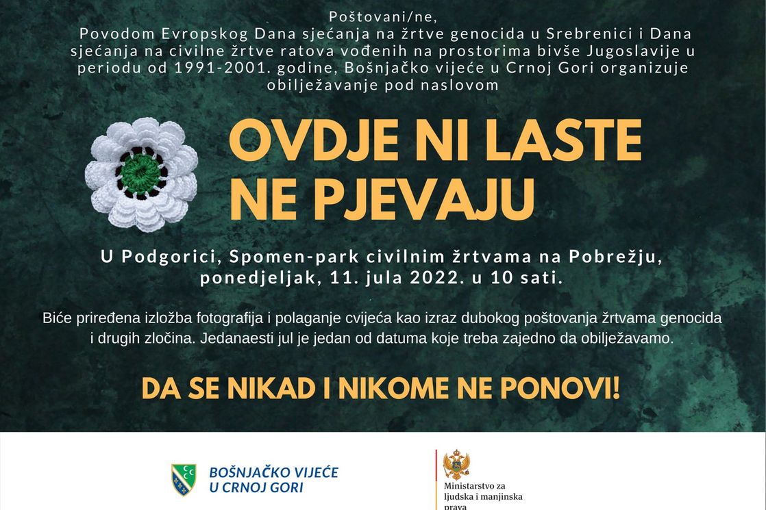 Rastoder: 11. jul je jedan od datuma koje treba zajedno da obilježavamo