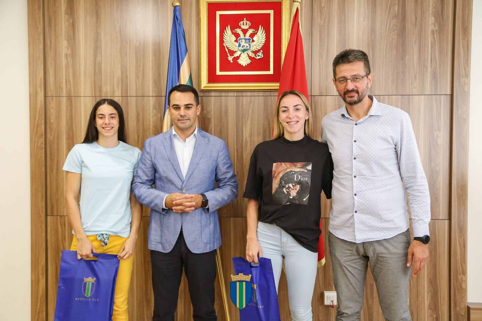 Raičević priredio prijem za mlade šampionke Mariju Leković i Zoranu Radonjić