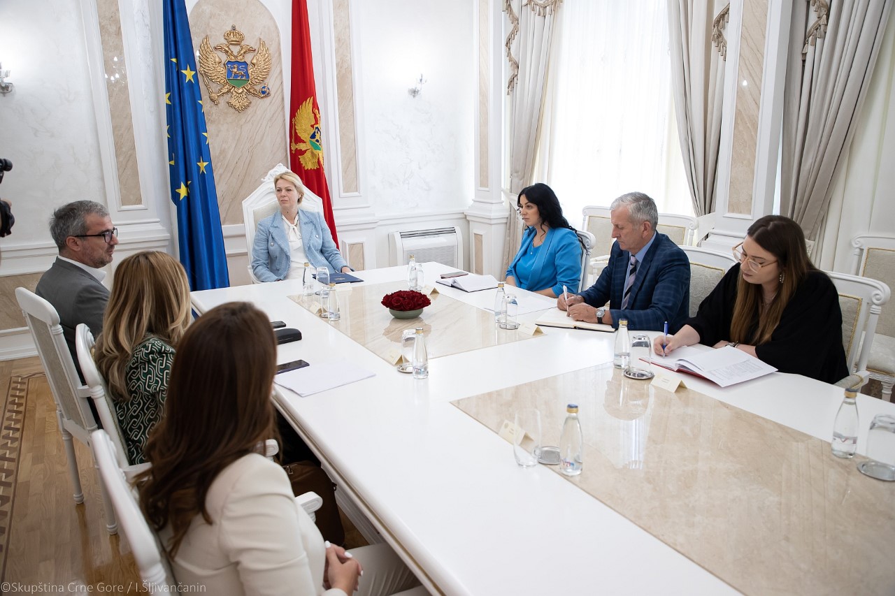 Đurović sa predstavnicima NVO Institut alternativa: Jedan od izazova, ali i prioriteta je donošenje Zakona o Skupštini