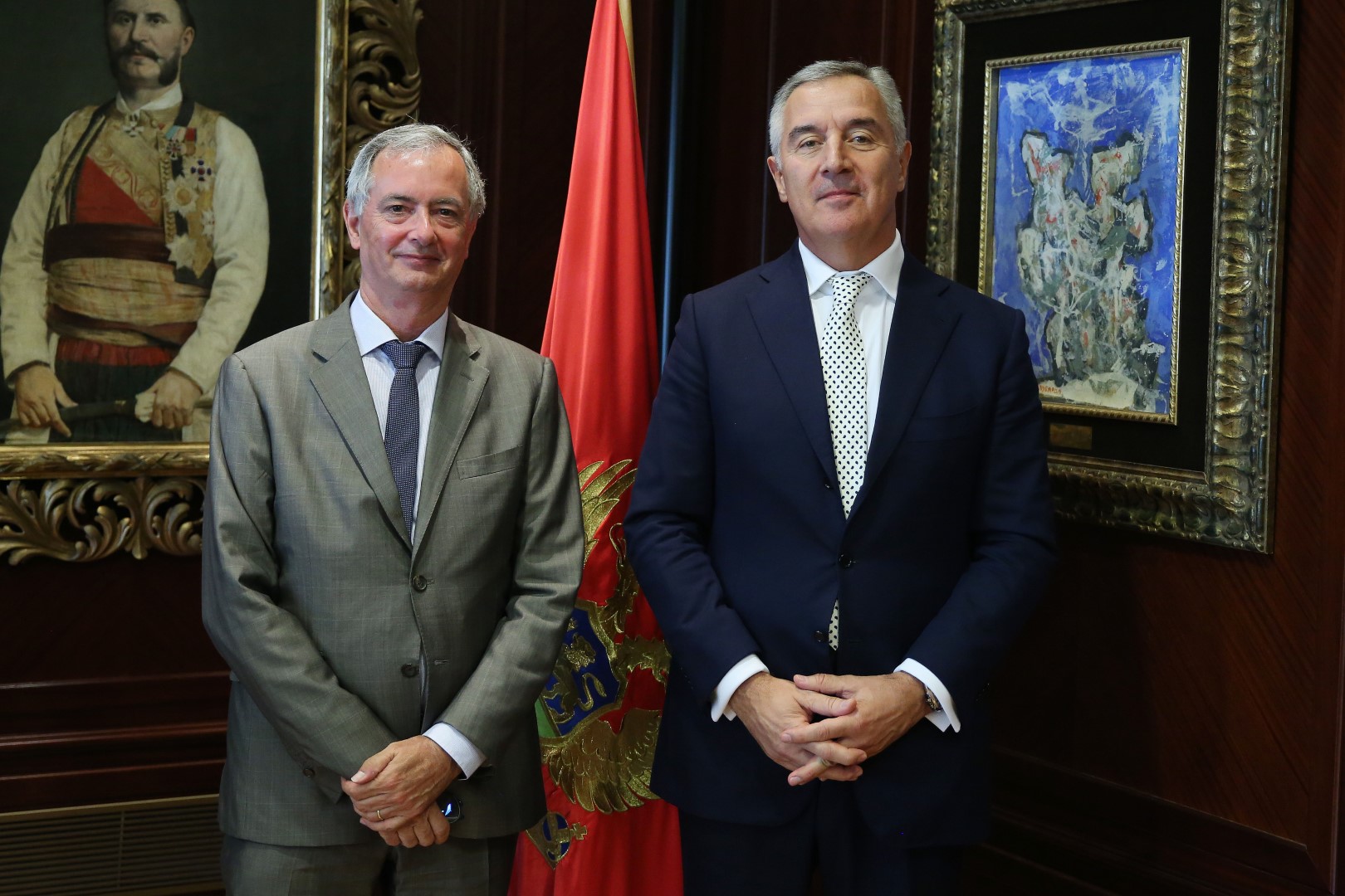 Đukanović primio u oproštajnu posjetu ambasadora Kraljevine Belgije Konrada Adama.