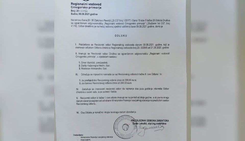 Uprkos istrazi SDT-a Lakušić imenovao Markišić na na čelu Revizorskog odbora Regionalnog vodovoda