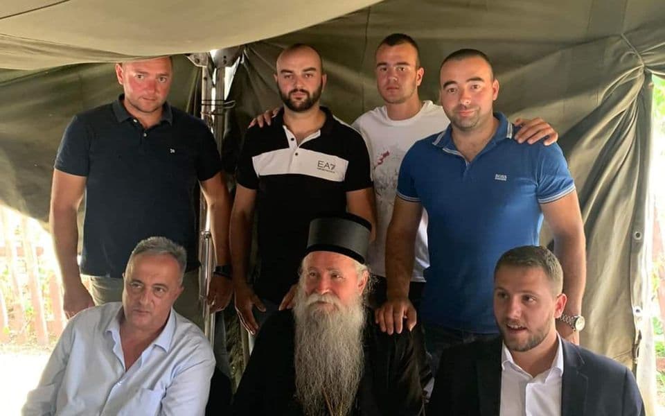 Veselin Vukićević sa mitropolitom SPC na ručku