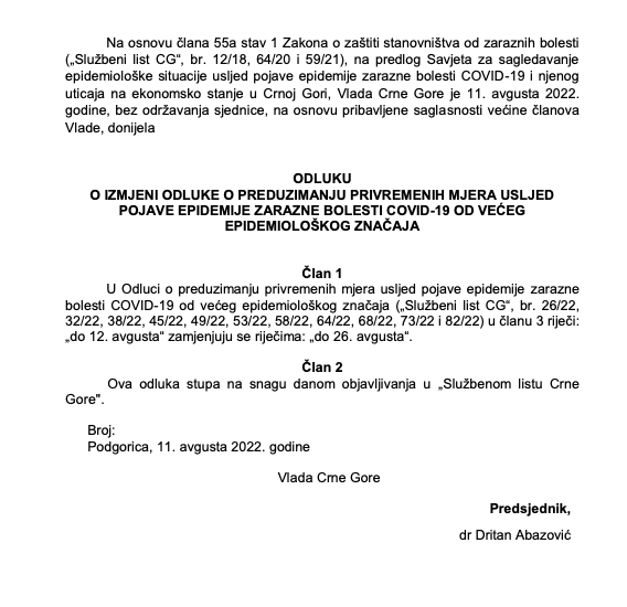 Produžene mjere do 26. avgusta: Maske obavezne u prodavnicama, apotekama, na aerodromima
