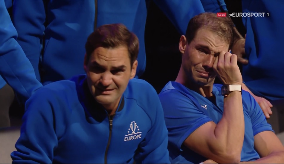 (Foto)NOVAK I RAFA PLAKALI SA RODŽEROM: Sve je pucalo od emocija