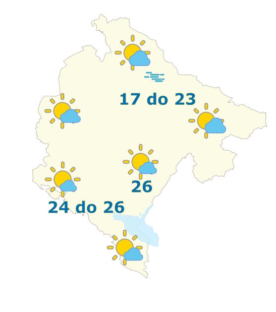 Sjutra oblačno sa sunčanim intervalima, do 26 stepeni