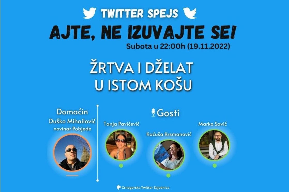 Večeras Tviter spejs o analizi BIRN-a: Žrtva i dželat u istom košu