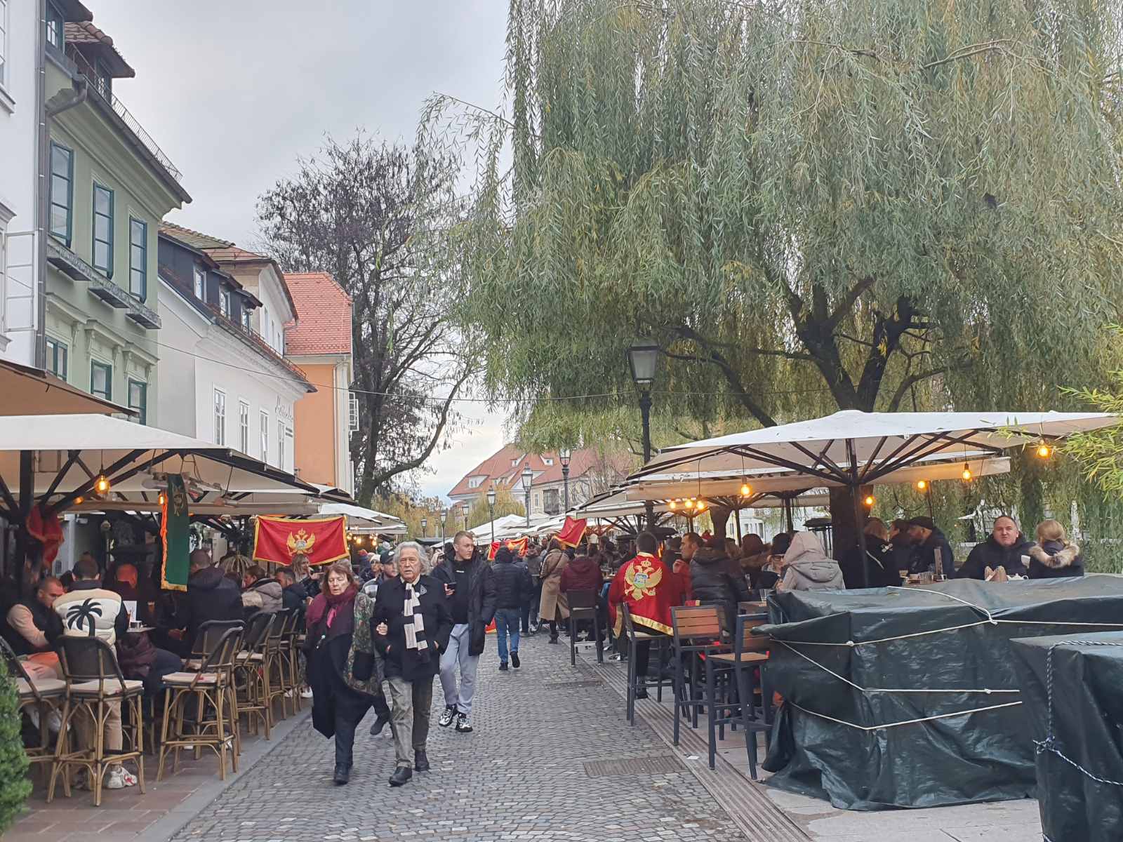 Crnogorski navijači u Sloveniji, uz ,,lavice” do kraja! (VIDEO)
