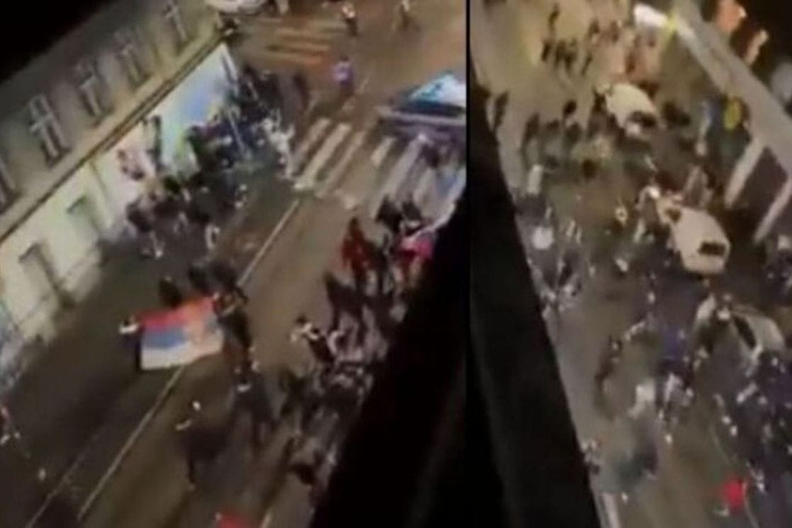 (VIDEO) Nemile scene iz Beča: Navijači Srbije vrijeđali Albance