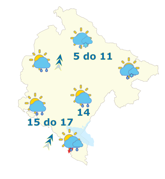 Sjutra kiša i pljuskovi