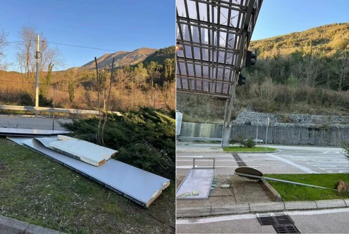 Oštećena i infrastruktura graničnog prelaza Debeli brijeg